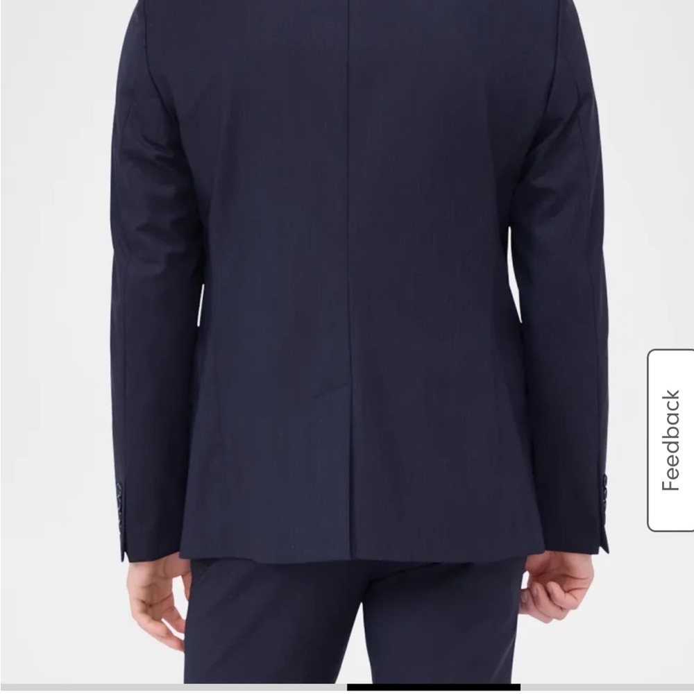 Bugatchi Navy Linen 2 button blazer jacket size 4… - image 9